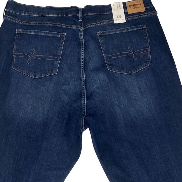Denizen Levi's Super Stretch High Rise Straight Jeans Womens Size 24 Blue Denim - Picture 10 of 13